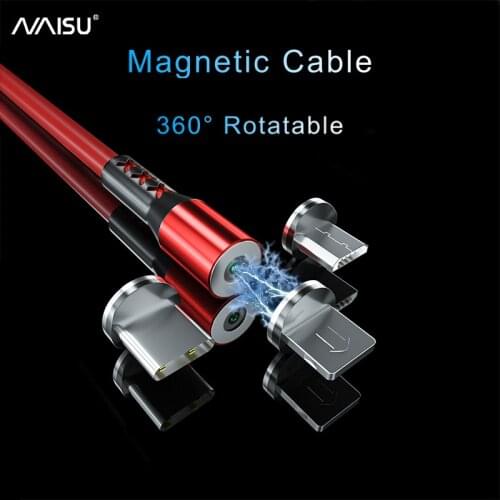 360 Rotation Magnetic Charging Cable Liquid silicone USB Type-C Fast Charging Cord For Iphone Huawei Samsung Xiaomi Fast Ship