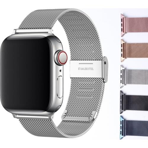 Metal Strap for Apple Watch Band 44mm 40mm 42mm 38mm Milanese Bracelet for iwatch Series 6 SE 5 4 3 2 1 Accessories Wriststraps