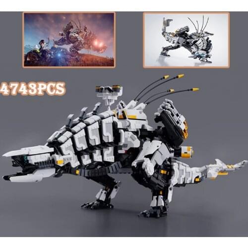 MOC-15474 Mechanical Monster Series Super Horizon Dawn Thunder Jaw Building Block 4743PCS Toy Childrens DIY Birthday Gift