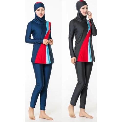 Muslim Arabic Islamic Swimsuit Women Swim Wear Beach Cover Up 3 Piece Suits Hijab Swimwear Modest Swim Surf Wear Sport Burkinis