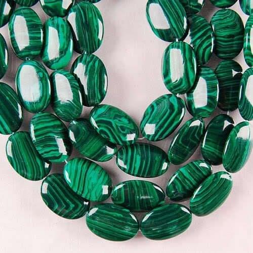 New jewelry HOT!13X18MM Green Malachite Oval Loose Bead 15" Wholesale and retail