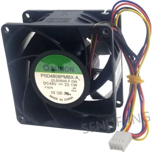 48 v PSD4808PMBX-A new original shaft diaspora heat blower fan 8038 radiator One year warranty