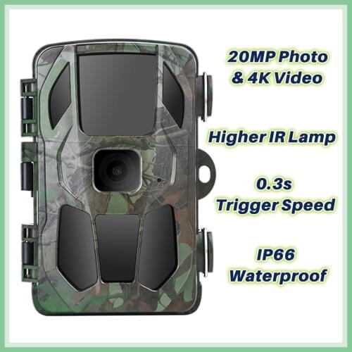 Hunting Camera H983 20MP 4K Wild Animal Trail High Power IR Lamp Night Vision Waterproof Wildlife Infrared Photo Traps