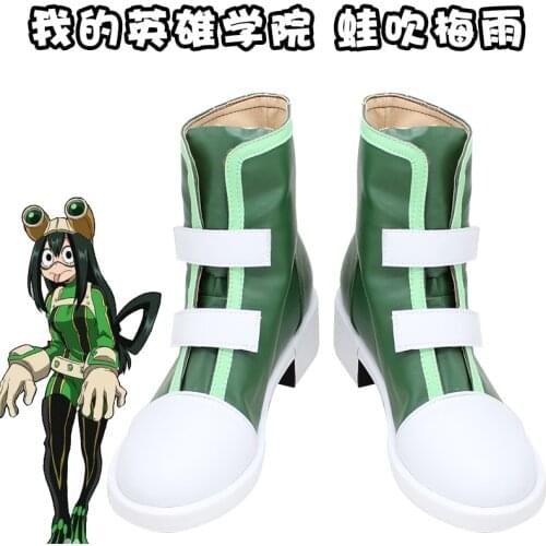 Asui Tsuyu Froppy Wig Boku No Hero Academia Cosplay Boots My Hero Academia Froppy Tsuyu Asui Cosplay Costume Hair Green Wigs