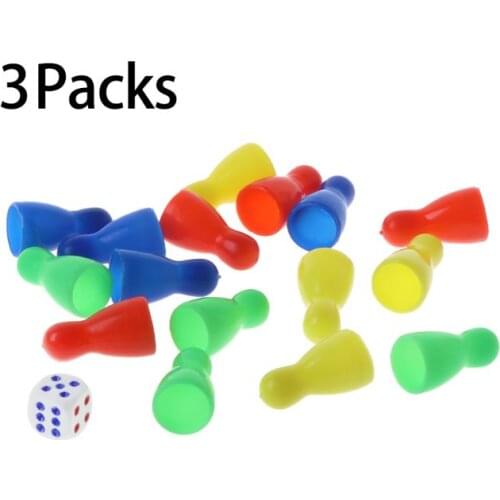 Perfeclan 48 Pack Van Plastic Schaken Pion Pieces Board Card Game Halma Onderdelen Accessoires Bordspel Halma Stukken