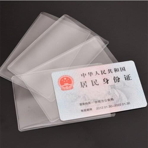 Wholesales 10 Pieces/lot Quality Transparent Clear Bank Card Cover Bus Card Organizer ID card protector Cover Credit Card Skin