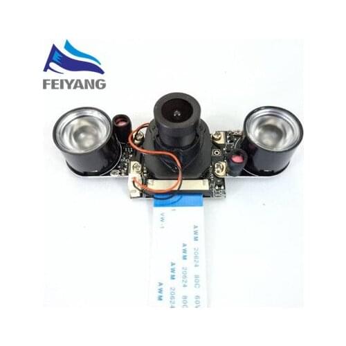 Raspberry Pi 3 IR-CUT Camera Night Vision Focal Adjustable 5 MP OV5647 Automatically Switch Day /Night Mode for RPI 3B+/3B/2B