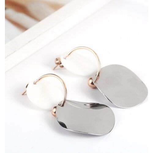 OUFEI earrings Kawaii for women Stainless Steel indian Earrings 2019 Womens Pendant Earrings Kawaii Fashion Personalit