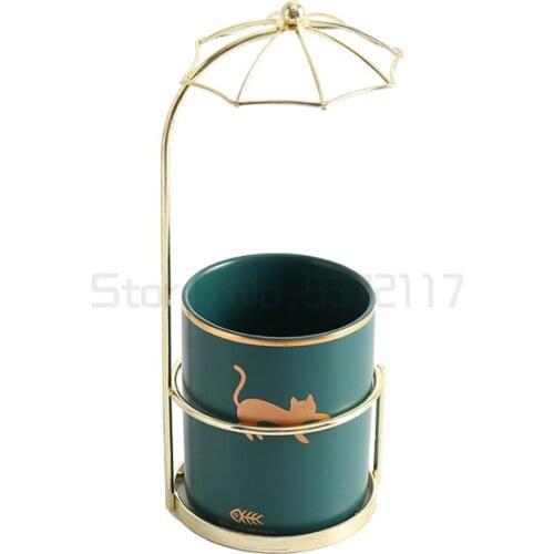 Nordic umbrella, small fresh pen barrel, ceramic makeup brush, teachers gift, desktop eyeliner, eyebrow pencil, receiver