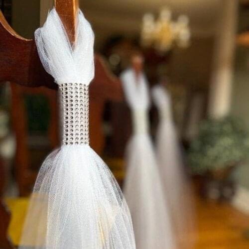 Wedding engagement Bridal Shower baby shower Baptism Christening Church Event First 1st Communion Chair Bows Aisle Decoration