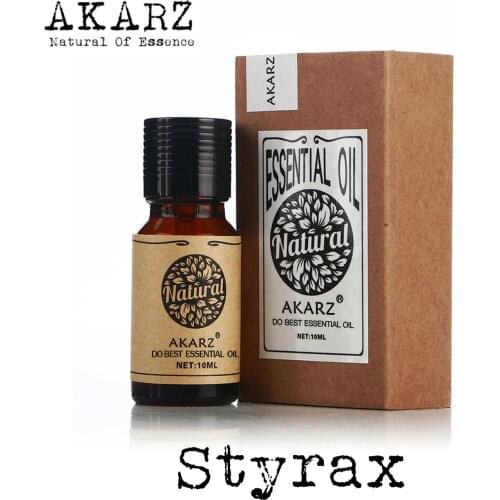Styrax essential oil AKARZ Top Brand body face skin care spa message fragrance lamp Aromatherapy Styrax oil