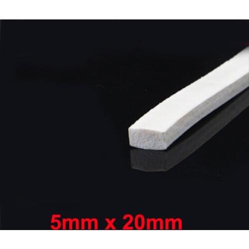 5mm x 20mm white high temperature resistant door window silicone rubber foam sealing strip weatherstrip