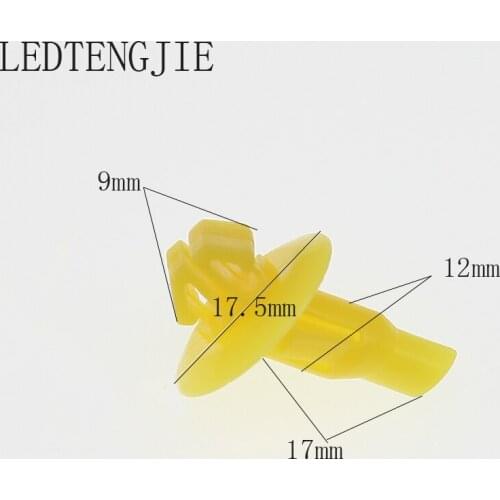 LEDTENGJIE Car Fastener Clip 100pcs YT-1144 Car Fender Internal Fixing Clip for Toyota Auto Repair Parts