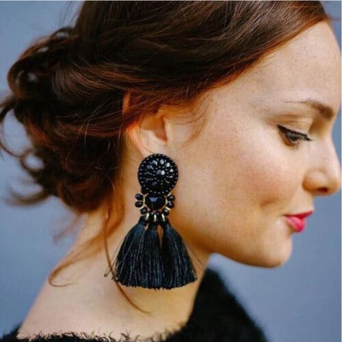 2021 Brincos Women Brand Boho Drop Dangle Fringe Earring Vintage ethnic Statement Tassel earrings fashion jewelry Charms