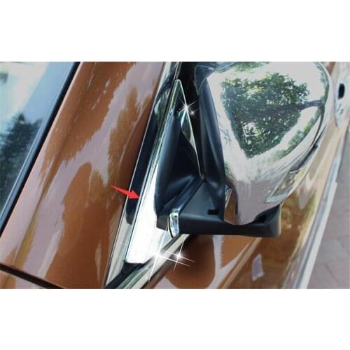 2Pcs Car Front Triangle Window Decoration Trim Cover Frame Sequins For Nissan X-Trail 2014 2015 2016 Exterior Accessory