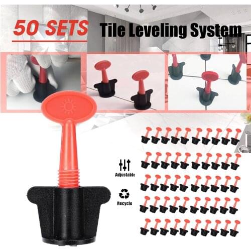 50 Sets Plastic Ceramic Tile Leveler Tools Tile Leveling Locator T Leveling System Locator Tools For Tiles