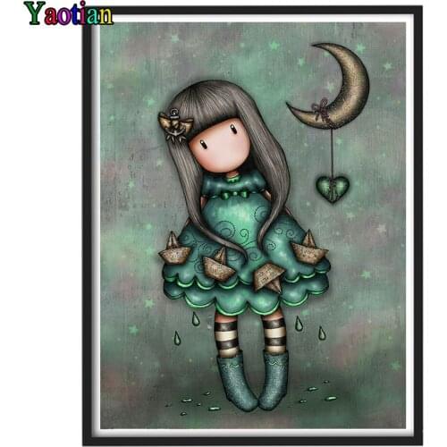 5d DIY Cartoon cute little girl Diamond Painting Kits Diamond Embroidery Sale Full Square/Round Diamond Mosaic Decor