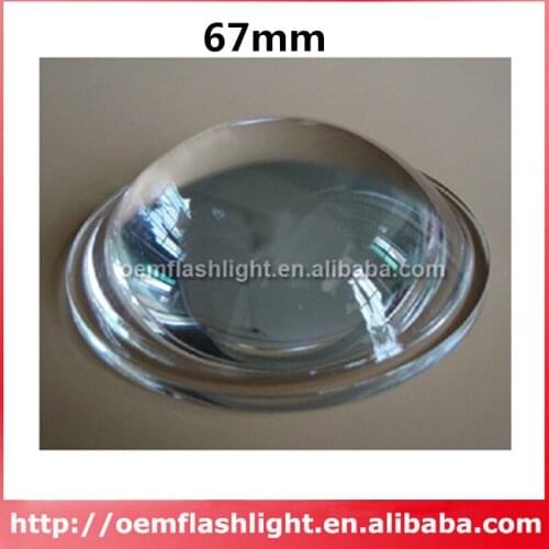 67mm Optical Glass LED Lamp Lens - 1pc