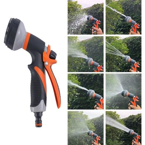 8 Pattern Garden Watering Gun Hose Nozzle Household Car Washing Tools Yard Water Sprayer Pipe Tube Nozzle Sprinkler Dropshipping