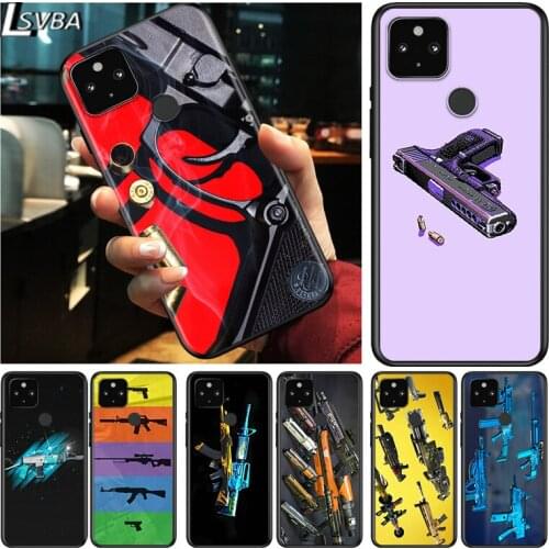 AK shooting so cool gun Shockproof Cover for Google Pixel 5 4 5A 4A XL 5G Black Phone Case Shell Soft Fundas Coque Capa