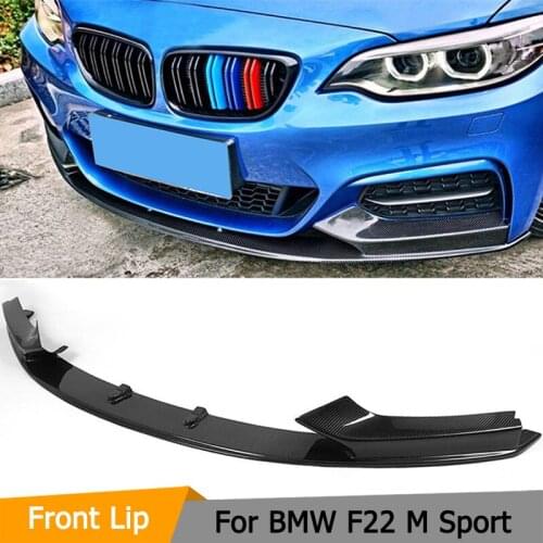 2 Series Carbon Fiber Car Front Bumper Lip spoiler for BMW F22 M Sport Coupe Only 14-17 Convertible 220i 230i 235i 228i