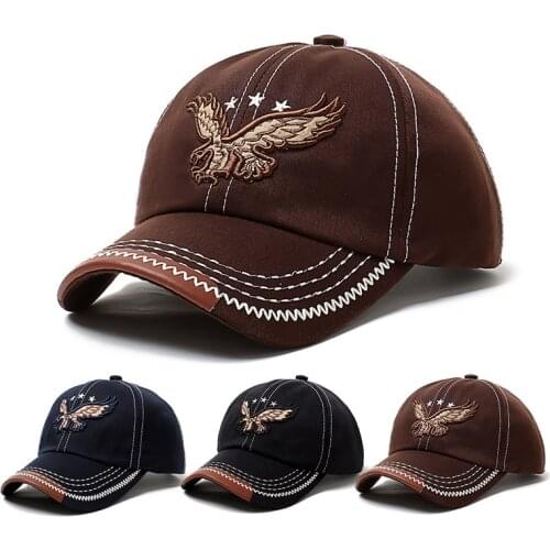 Mens Ins Popular Eagle Embroidery Hat High Quality Baseball Cap Retro Summer Ladies Outdoor Sports Sun Hat Sun Hat Cap Clothing
