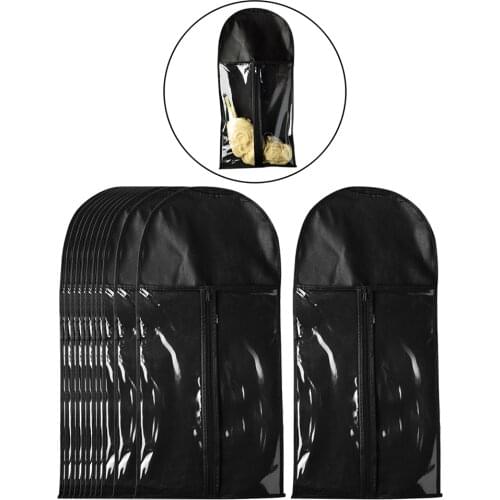 12Pcs Wigs Hair Extensions Storage Case Hairpiece Carrier Protective Bag