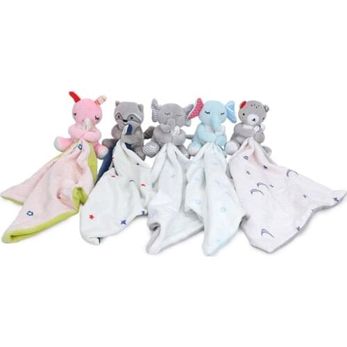 Toddler Baby Infant Animal Soothe Appease Towel Newborn Plush Appease Doll Children Kids Sleeping Toy Gift Comforting Towel