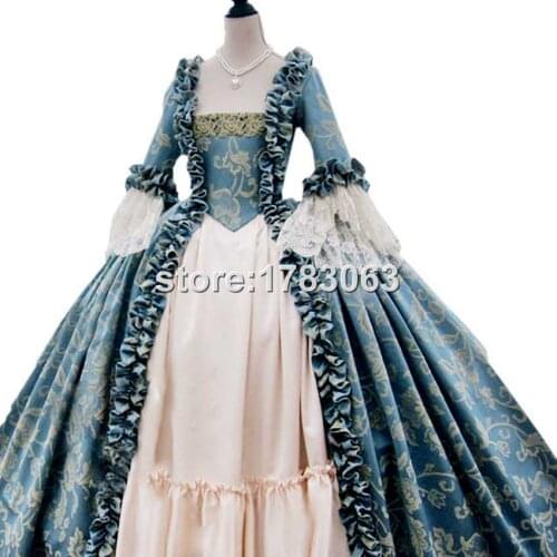 Fully Corseted Rococo Colonial Georgian 18thc Marie Antoinette Day Court gown Dress