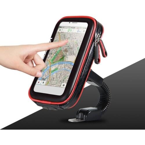 Hot Universal Waterproof Motorcycle Bike Scooter Mobile Phone Holder Bag Phone Support Stand Case for GPS Smartphones Hot
