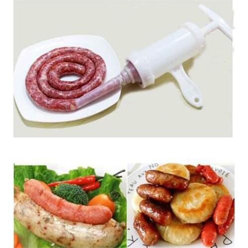 Manual Meat Sausage Machine Filler Stuffers Sausage Salami Maker And Funnel Handmade Meat Sausage Stuffers Set US $5.90