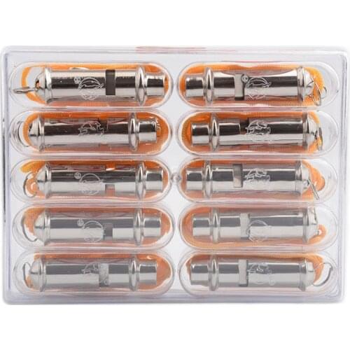 Metal Police Whistle Steel Military Whistles Gift Box Outdoor Training Hiking Camping Lifesaving Survival Equipment Sport Tools