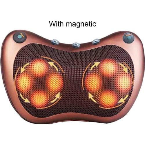 Multifunctional neck massage pillow shoulder back infrared heating vibrator electric kneading acupressure massage relaxation