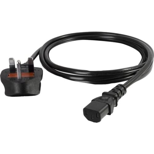 Power Cord,3 Pin Plug 1.5M 10A/250V Computer Power Cord Ac Power AC Adapter for Laptop Notebook/Computer(UK Plug)