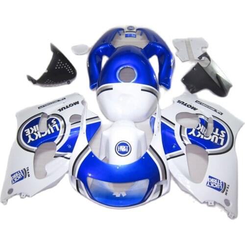Motorcycle Fairings for SUZUKI SRAD GSXR 600 750 1996 1997 1998 1999 2000, Blue Black White fairing kit GSXR600 GSXR750 PL87