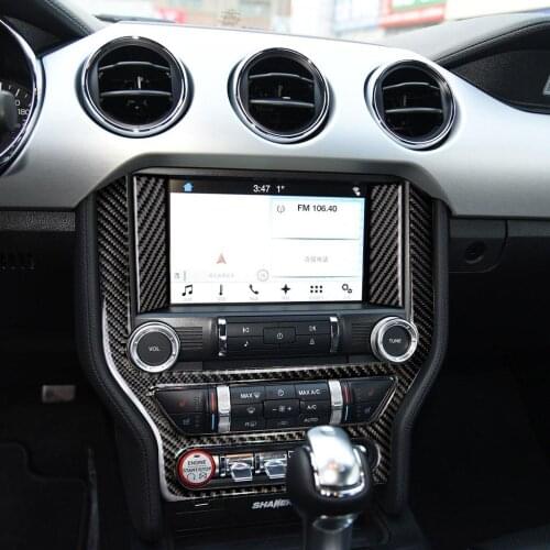 It Is Suitable For Mustang (2015-2020) The Carbon Fiber Interior accessories Central Control Decorative Panel