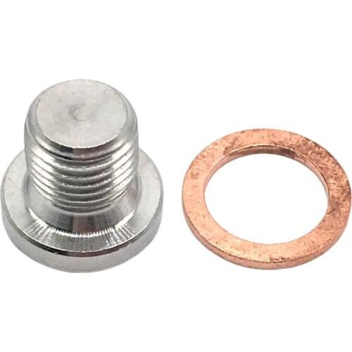 O2 Sensor Bung Plugs Stainless Steel M12 X 1.25mm Oxygen Wideband Sensor Bung Plug with Washer, Universal Fit