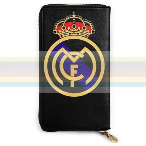 Real Madrid. New mens and womens smart leather wallet credit card bank card bag. Long mobile wallet