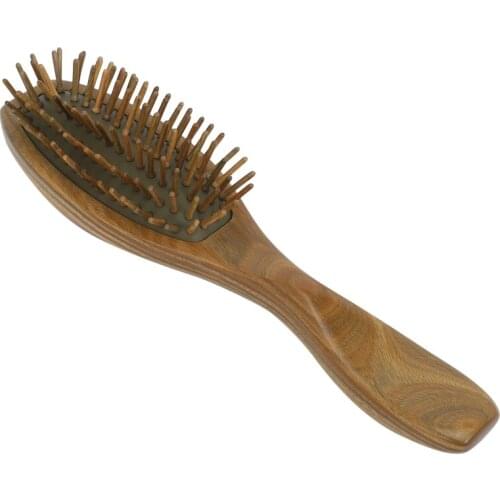 Sandalwood Hair Brush Wooden Natural Handmade Detangling Massage Hair Comb with Gift Box