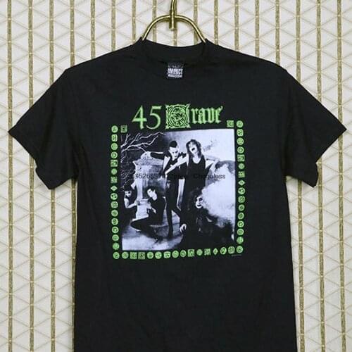 45 Grave vintage rare T shirt black tee shirt goth gothic Germs Gun Club The Screamers horror punk