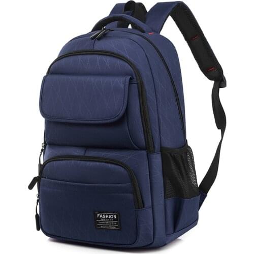 Large Capacity Backpack for Men Nylon Black Boys School Bags Teenage Bagpack