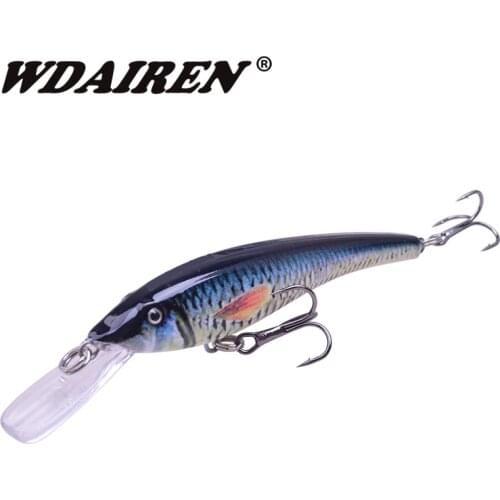 WDAIREN Professional Topwater Fishing Lure 100mm 5.6g Suspend Wobbler Minnow Depth 0.5-1.6m Bass Pike Bait Wobbler Lures
