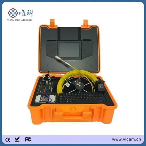 Factory price 50m push rod cable chimney pipe video inspection camera with meter counter V8-3188KC