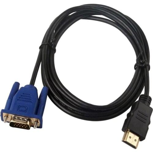 1M HDMI to VGA D-SUB Male Video Adapter Cable Lead for HDTV PC Computer Monitor