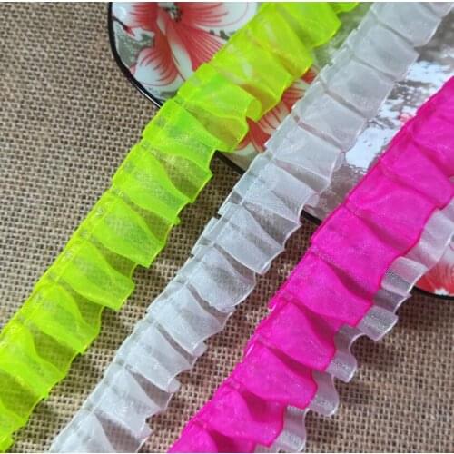 1M Laces 2020 High Quality Lace Fabric Green Ribbon White Rose Red Lace For Dress Women Decoration Crafts Crafting costura Z8