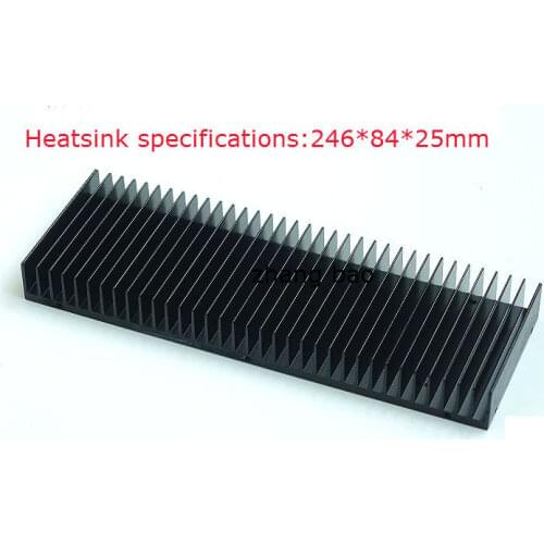 1pcs aluminum E Heatsink for Power amplifier DIY 246mm*84mm*25mm