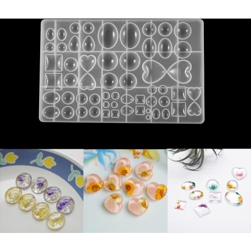 1Pcs Resin Gem Heart Square Spherical Crystal Epoxy Resin Mold for DIY Jewelry Making Findings Moulds Supplies Accessories