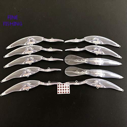 10PCS Unpainted Crankbait Fishing Lure Body 5 2/5 Inch 7/16OZ Blank Lure 8258