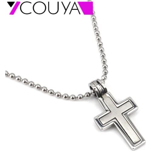 2017 New Arrival Trendy Unisex Slide Floating Locket Jewelry Necklace New Fashion Stainless Steel small Cross Pendant necklace