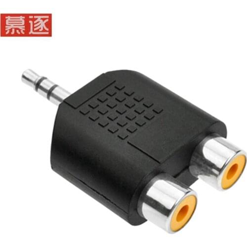 3.5mm Stereo Male To 2 RCA Female Adapter Male Jack Out Plug To 2X RCA Female Splitter Adapter Connector M/F for phone mp3 4 cd